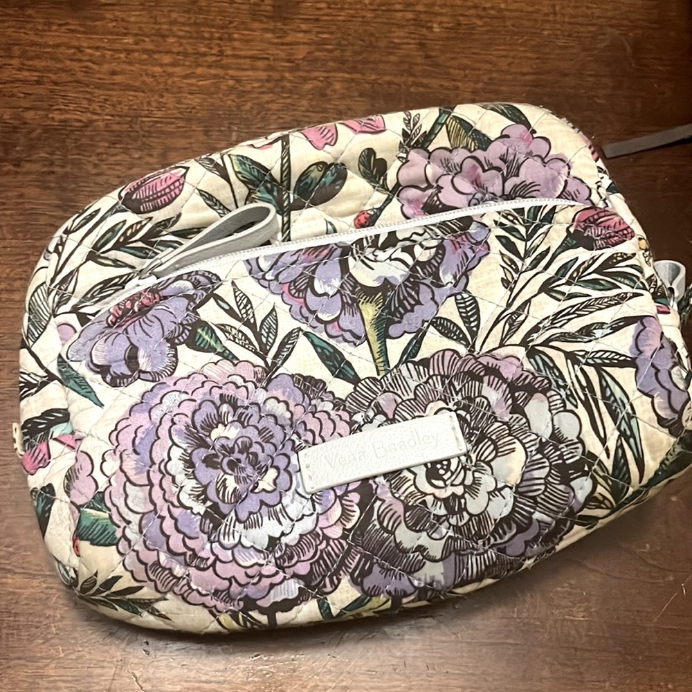 Vera Bradley Quilted Purple Paisley Makeup Bag